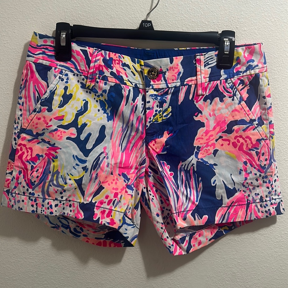 NWOT Lilly Pulitzer The Callahan Short Tropical 2 100% Cotton